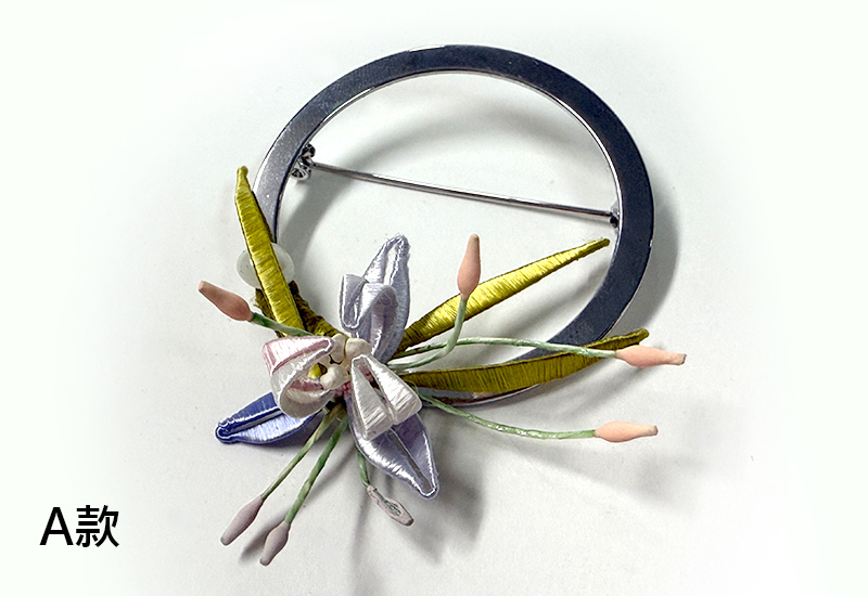 翼想纏花福飾 圓滿福胸針/領巾釦雙用